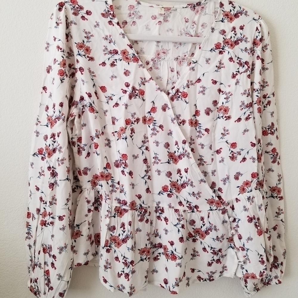Japna Floral Front Wrap Top